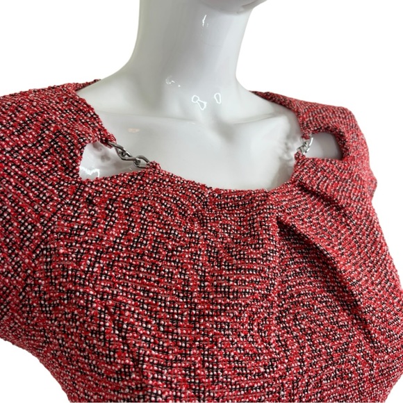 7th Ave New York & Co textured blouse top career cutout neck detail career XL - Picture 9 of 15